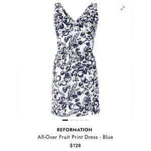 REFORMATION white/blue dress - NEVER WORN